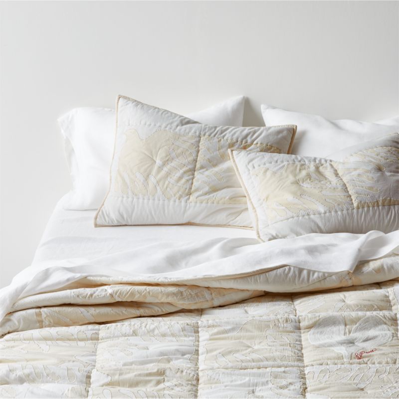 Soaring Dove Organic Cotton Patchwork Full/Queen Quilt by Lucia Eames™