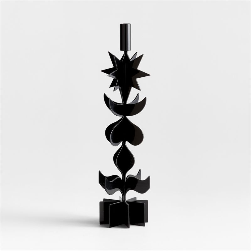 Picado Large Black Metal Taper Candle Holder 18" by Lucia Eames™