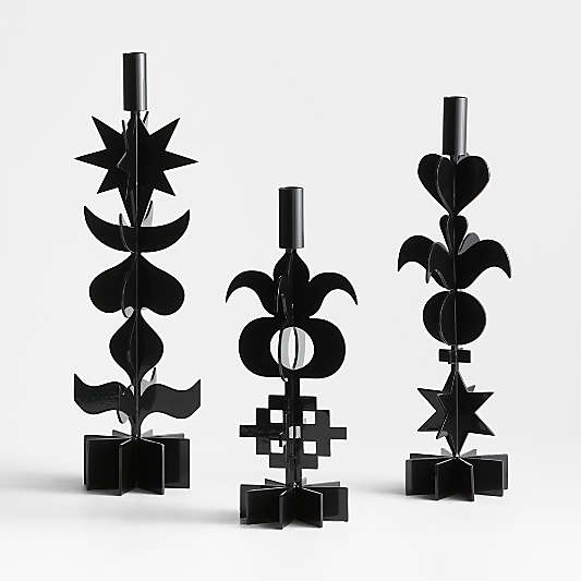 Picado Metal Taper Candle Holders by Lucia Eames