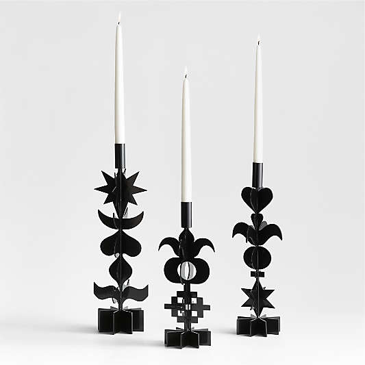 Picado Metal Taper Candle Holders by Lucia Eames