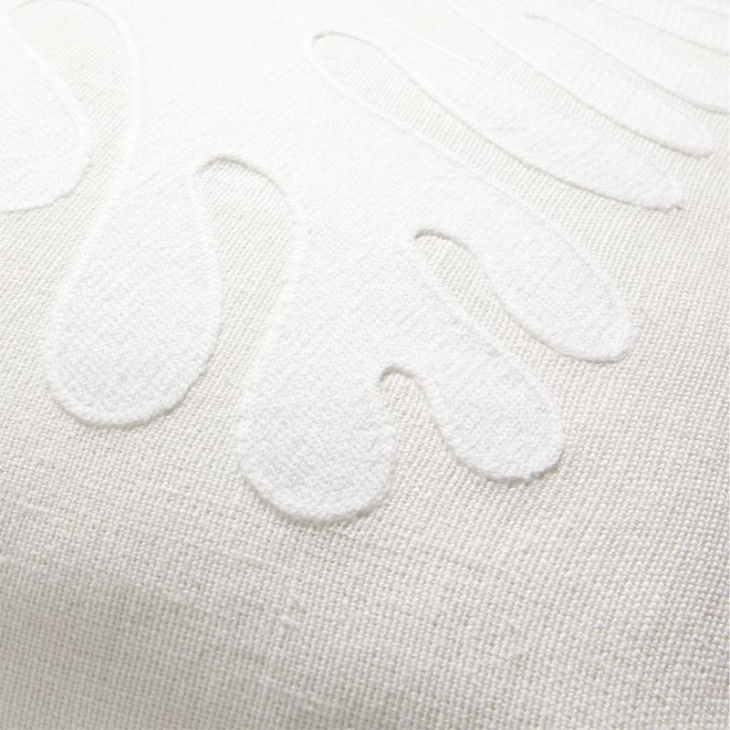 Soaring Dove 23"x23" Embroidered Linen Throw Pillow Cover by Lucia Eames™