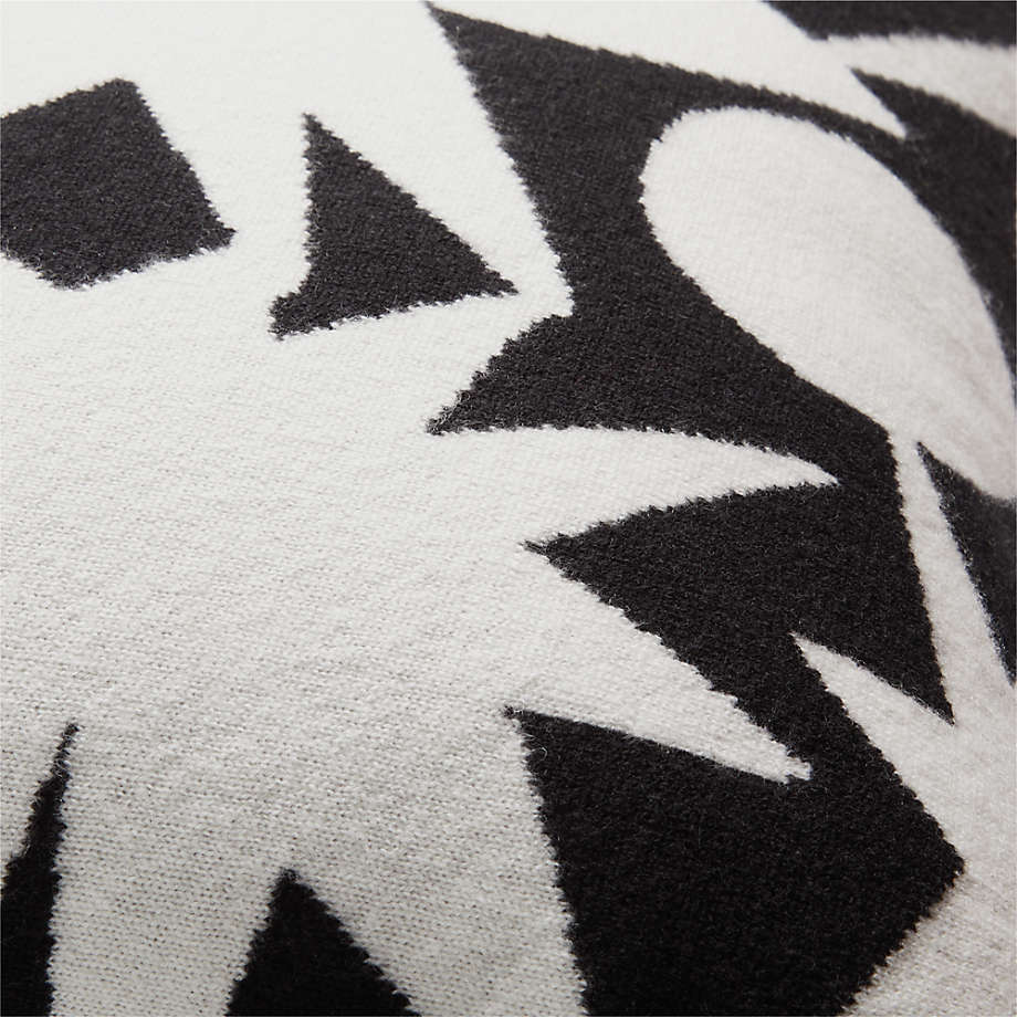 Star Dance 20x20 Recycled Cashmere Black and White Throw Pillow Cover by  Lucia Eames + Reviews