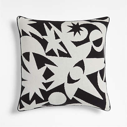 Star Dance 20x20 Recycled Cashmere Black and White Throw Pillow Cover by  Lucia Eames + Reviews