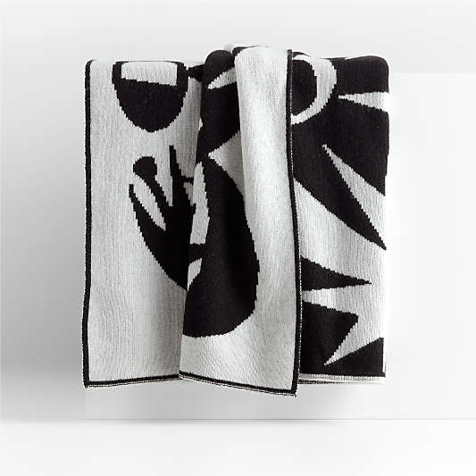 Star Dance 70"x55" Recycled Cashmere Throw Blanket by Lucia Eames
