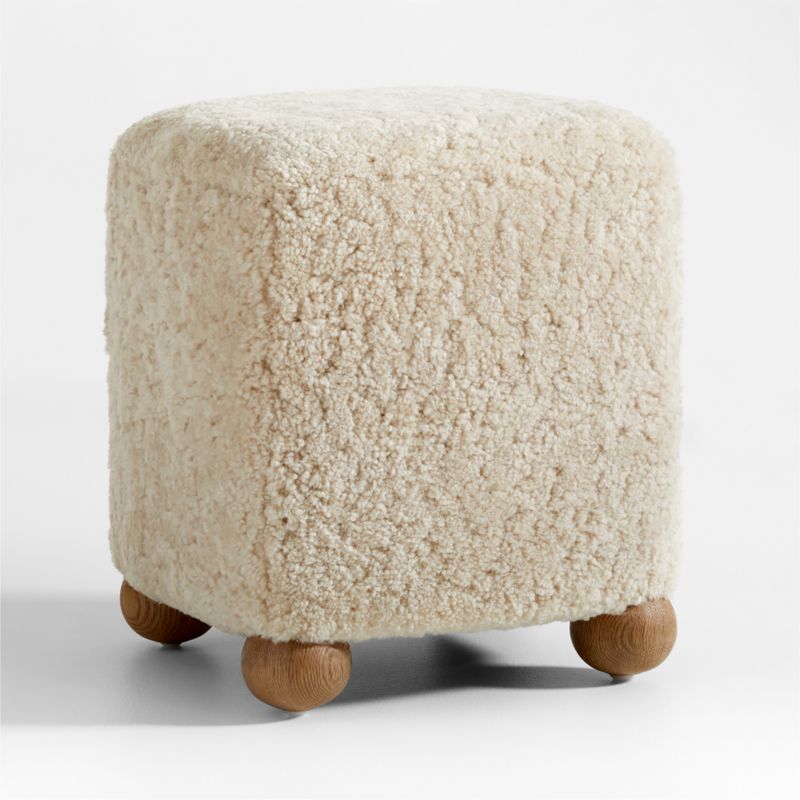 L'Enchere Square Wool Ottoman by Athena Calderone