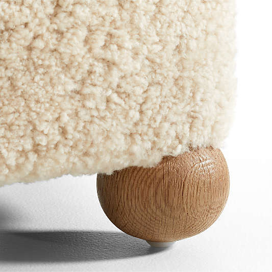 L'Enchere Square Wool Ottoman by Athena Calderone