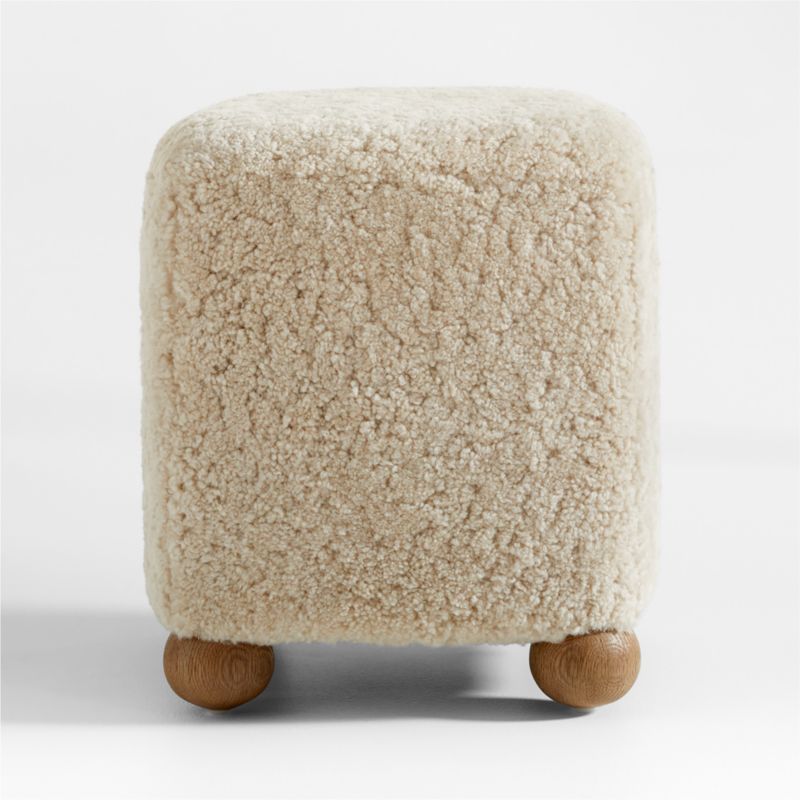 L'Enchere Square Wool Ottoman by Athena Calderone