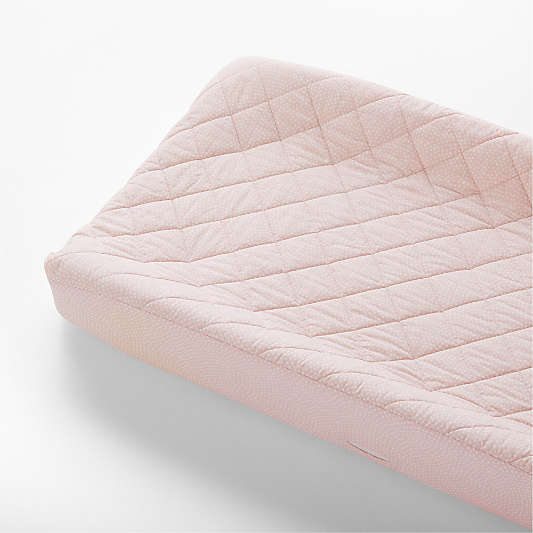 Batik Hushed Violet Organic Cotton Baby Changing Pad Cover by Leanne Ford