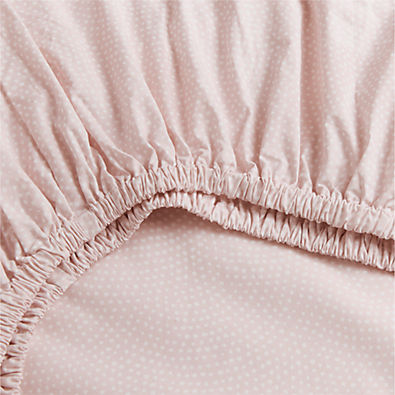 View Batik Hushed Violet 100% Organic Cotton Baby Fitted Crib Sheet by Leanne Ford details