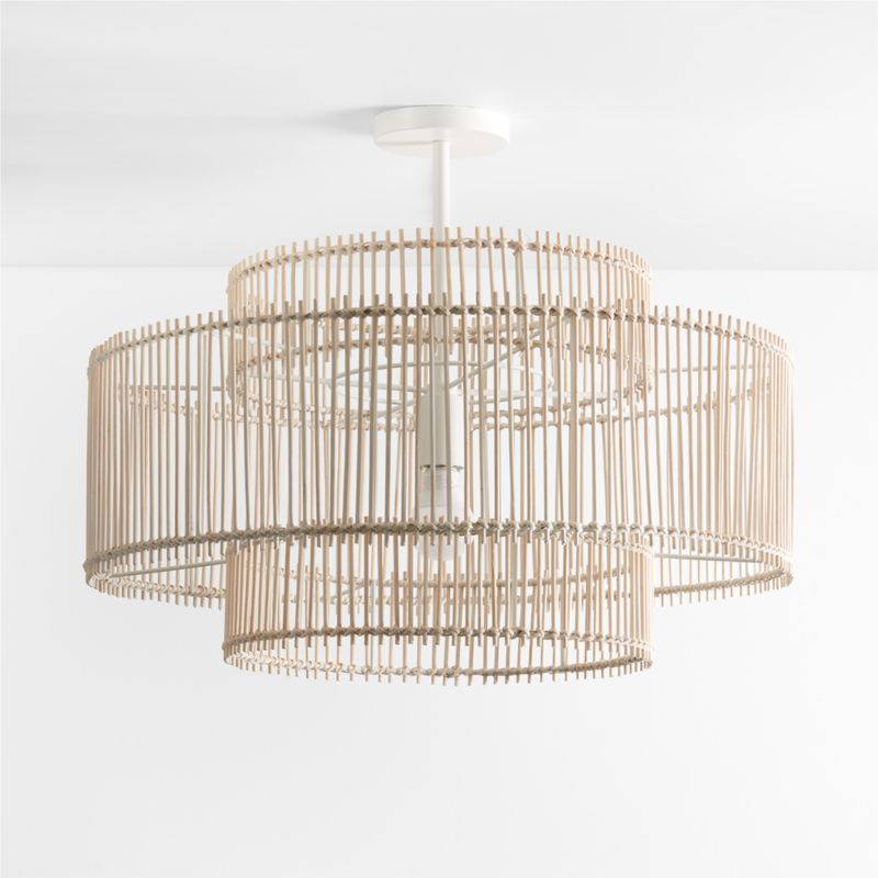 Birdcage Bamboo and Rattan 25" Kids Ceiling Light by Leanne Ford - image 16 of 19