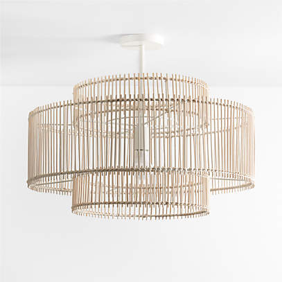 Birdcage Bamboo and Rattan 25 Kids/Nursery Ceiling Light by