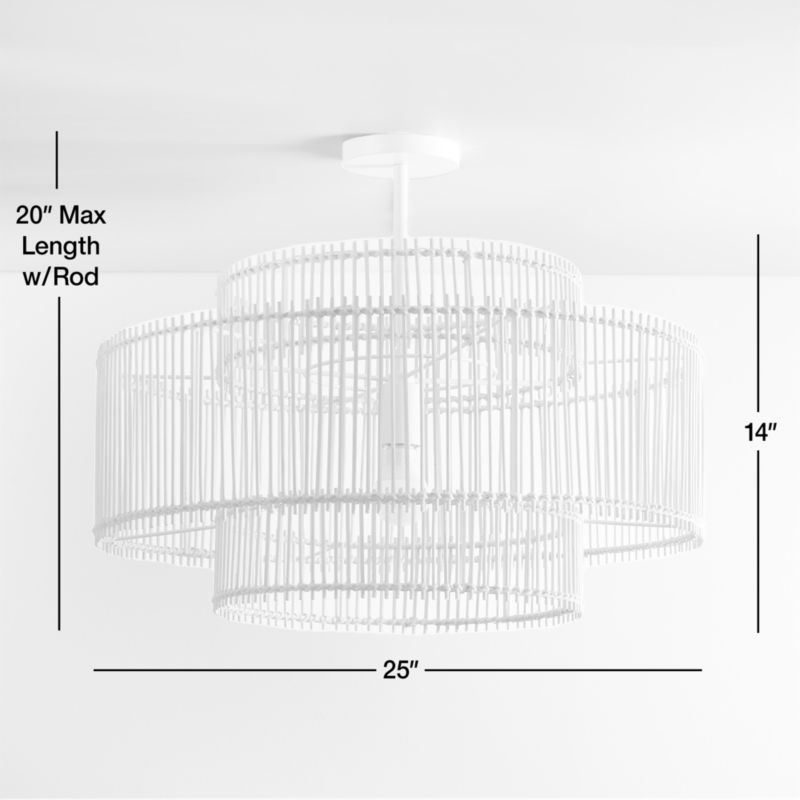 View Birdcage Bamboo and Rattan 25" Kids Ceiling Light by Leanne Ford - image 3 of 19