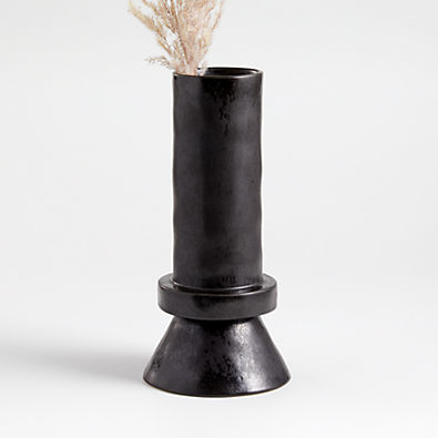 View Black Brutalist Vase by Leanne Ford details