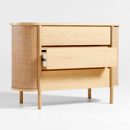 Canyon 50" Natural Wood Narrow 3-Drawer Kids Dresser by Leanne Ford