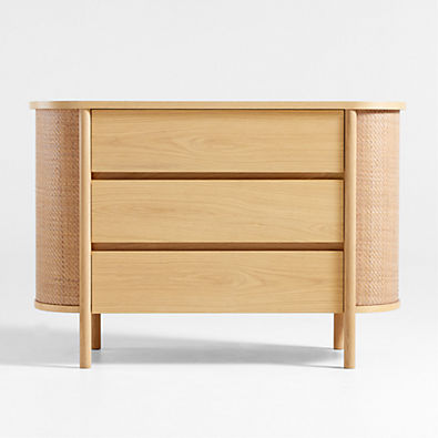 View Canyon 50" Natural Wood Narrow 3-Drawer Kids Dresser by Leanne Ford details