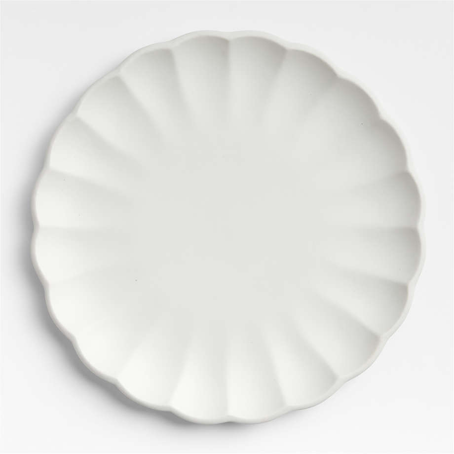 Daisy 13" Cream Stoneware Platter by Leanne Ford | Crate & Barrel