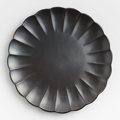 View Daisy 18" Black Stoneware Platter by Leanne Ford details