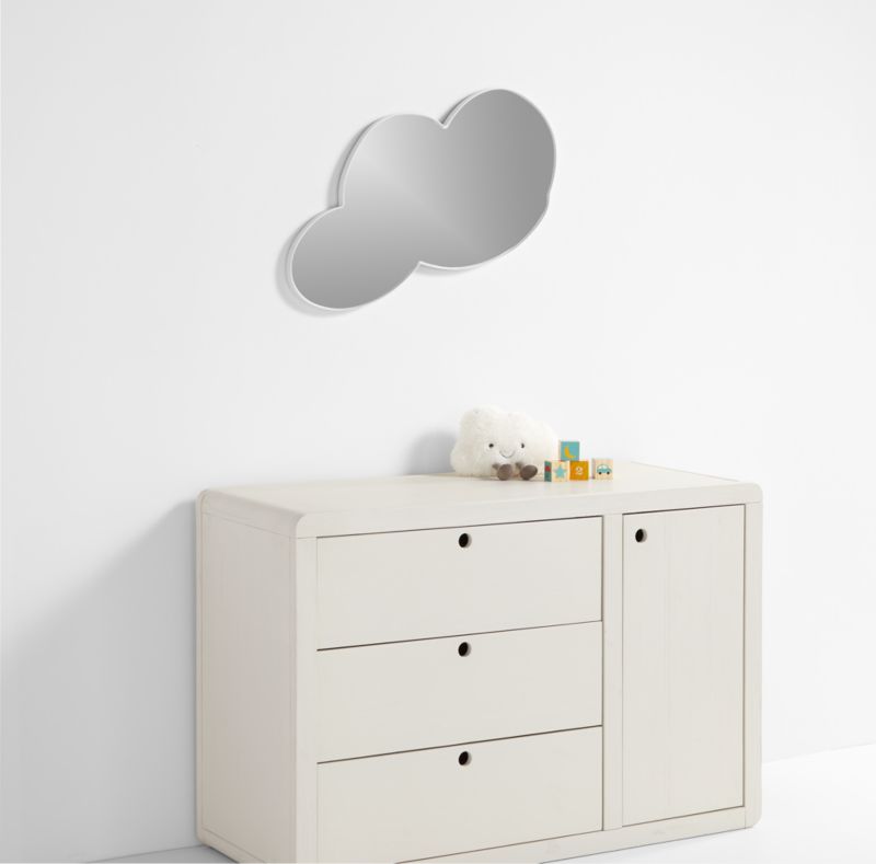 Dreamin' White Cloud Wall Mirror by Leanne Ford