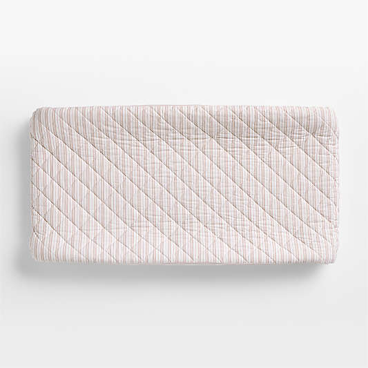 Frenchie Rosy Lilac Organic Cotton Changing Pad Cover by Leanne Ford