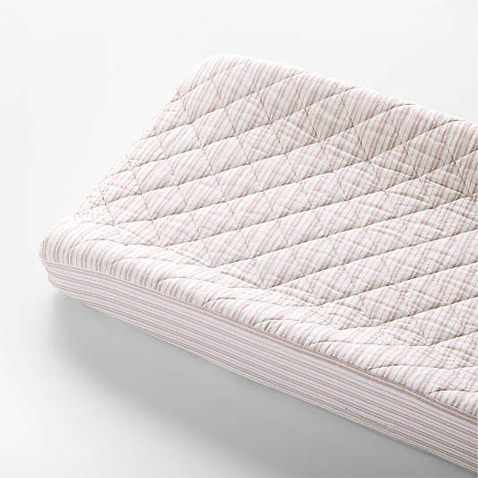 Frenchie Rosy Lilac Organic Cotton Changing Pad Cover by Leanne Ford