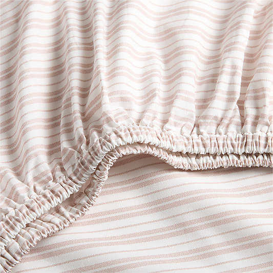 Frenchie Rosy Lilac Organic Cotton Crib Fitted Sheet by Leanne Ford