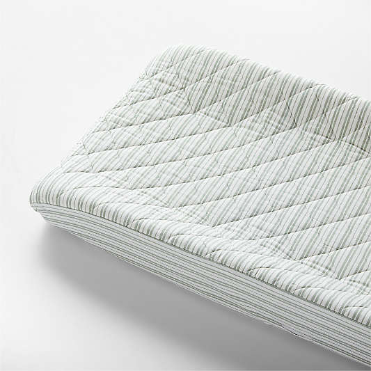 Frenchie Verte Green Organic Cotton Changing Pad Cover by Leanne Ford