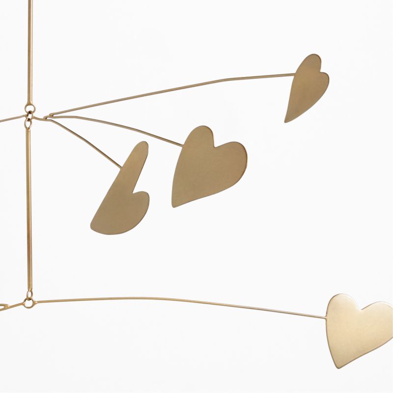 Brass Heart Baby Mobile by Leanne Ford