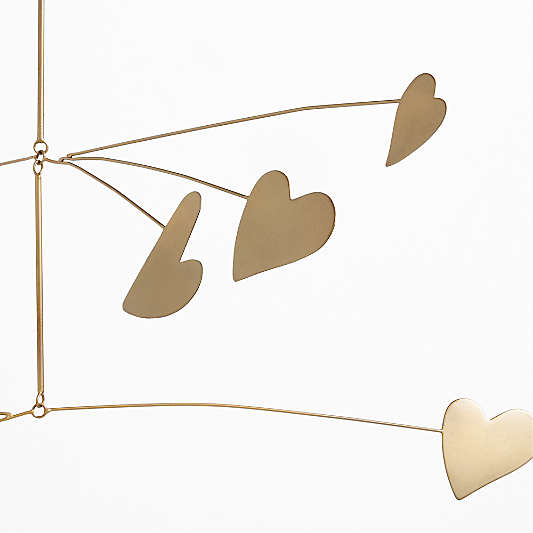 Brass Heart Baby Nursery Mobile by Leanne Ford