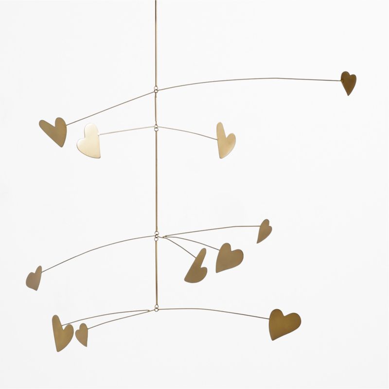Brass Heart Baby Mobile by Leanne Ford