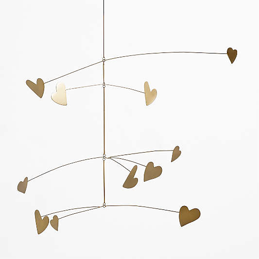 Brass Heart Baby Nursery Mobile by Leanne Ford