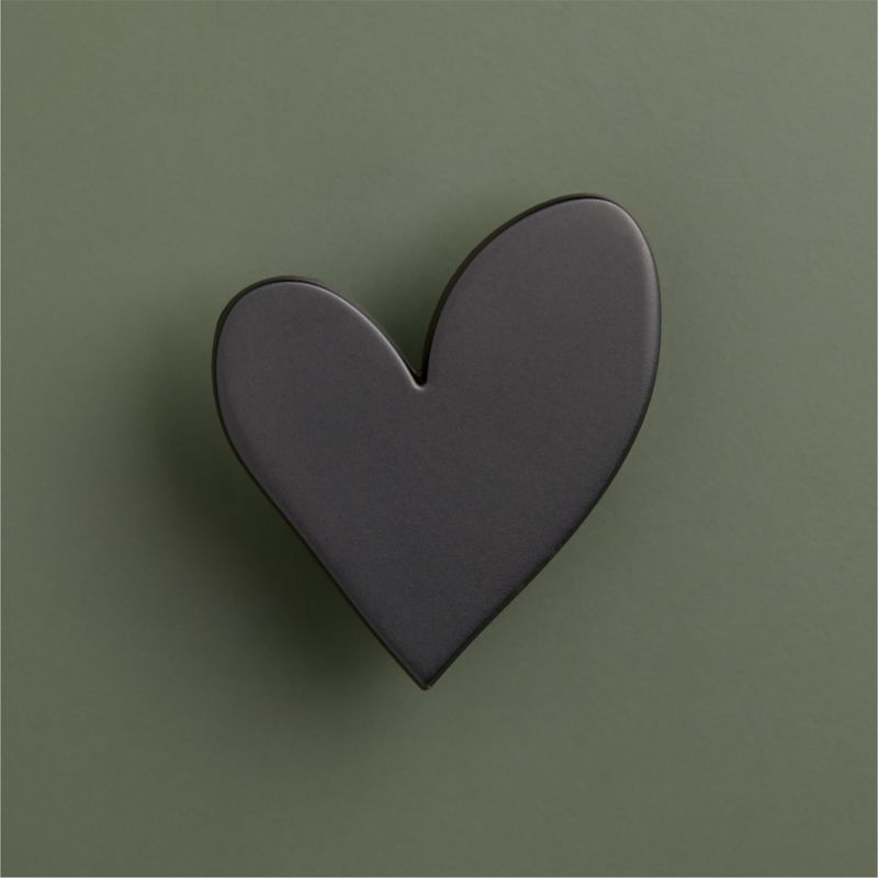 Heart Black Dresser Knob by Leanne Ford