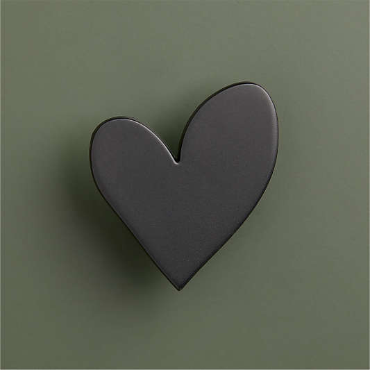 Heart Black Dresser Knobs by Leanne Ford, Set of 6