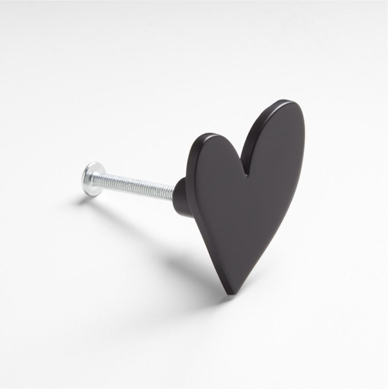 Heart Black Dresser Knob by Leanne Ford