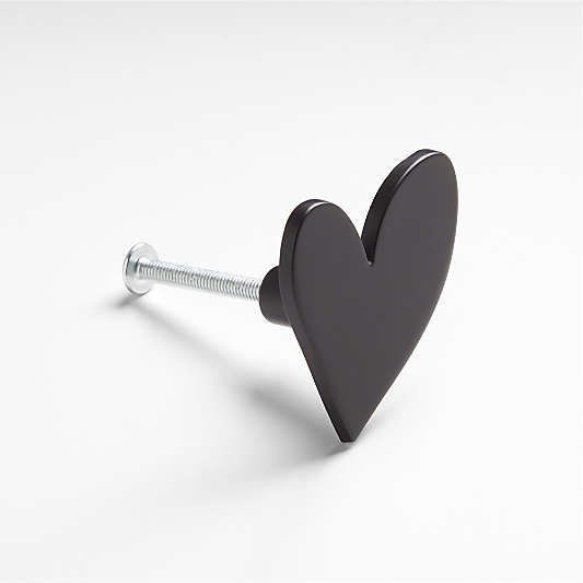 Heart Black Dresser Knob by Leanne Ford