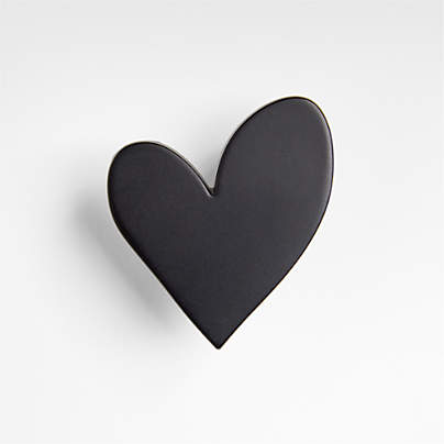 Heart Black Dresser Knob by Leanne Ford