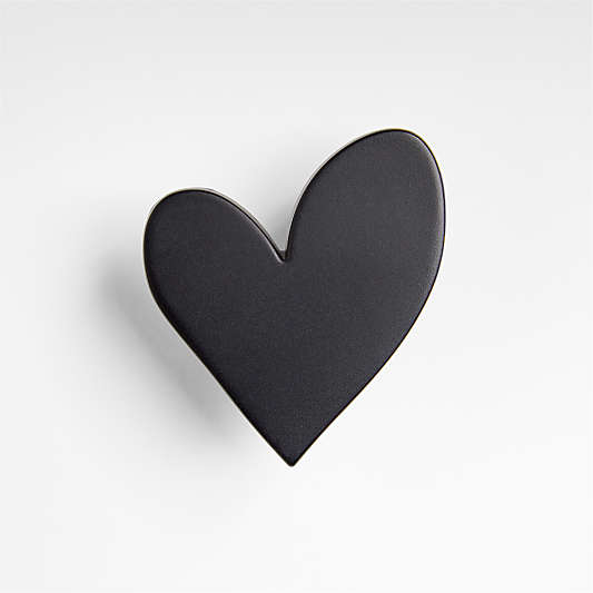 Heart Black Dresser Knob by Leanne Ford