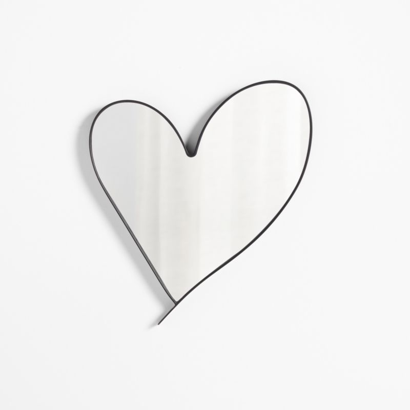 Small Heart Black Wall Mirror by Leanne Ford + Reviews Crate & Kids