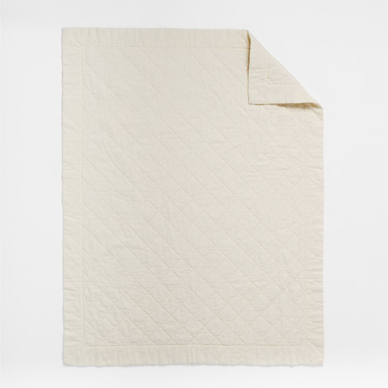 Jack Arctic Ivory Organic Cotton Baby Crib Quilt by Leanne Ford - image 5 of 7