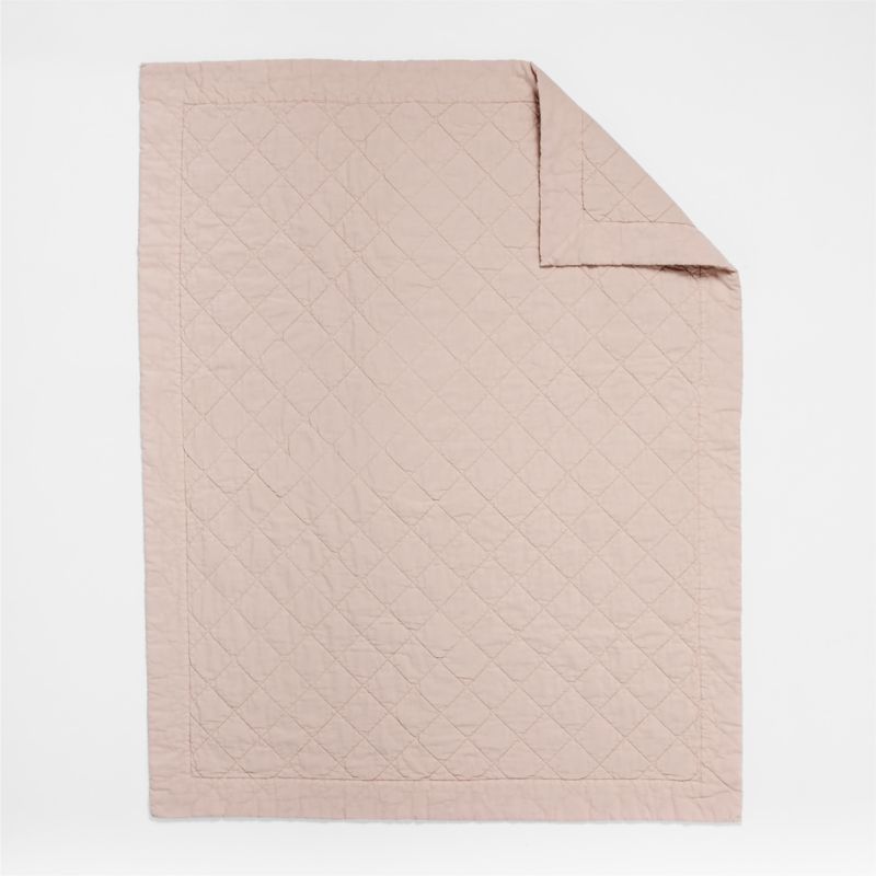 Jack Dusty Blush Organic Cotton Baby Crib Quilt by Leanne Ford - image 7 of 8