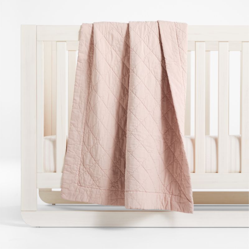 Jack Dusty Blush Organic Cotton Baby Crib Quilt by Leanne Ford - image 0 of 8