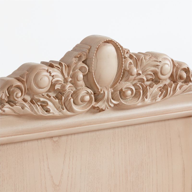 Lennox Carved Wood Convertible Baby Crib with Toddler Bed Rail by Leanne Ford