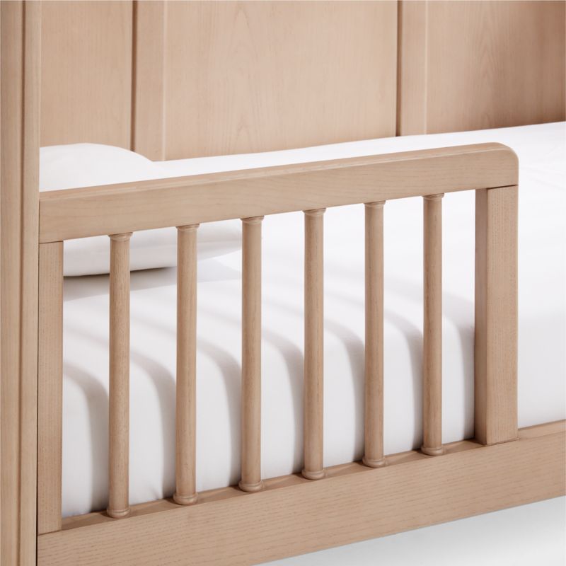 Lennox Carved Wood Convertible Baby Crib with Toddler Bed Rail by Leanne Ford