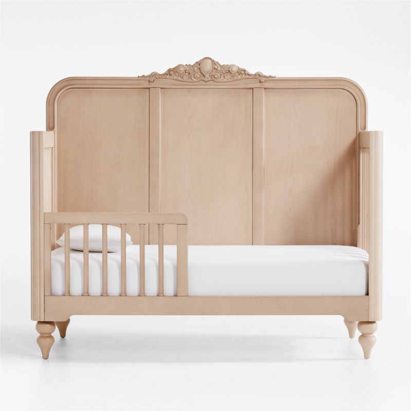 Lennox Carved Wood Convertible Baby Crib with Toddler Bed Rail by Leanne Ford