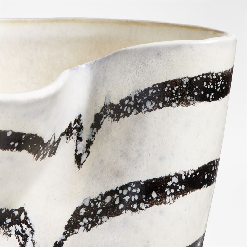 Paso Black and White Ceramic Vase by Leanne Ford 13"