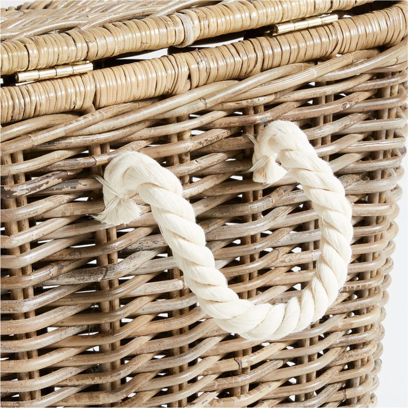 Poplar Woven Wicker Kids Hamper with Lid and Handle by Leanne Ford - image 4 of 5