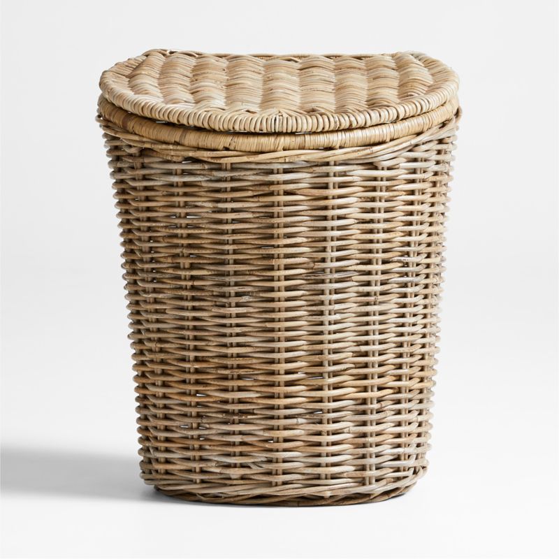 Poplar Woven Wicker Kids Hamper with Lid and Handle by Leanne Ford