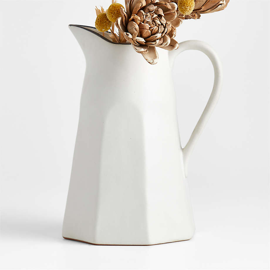 Stevey Cream Terracotta Pitcher by Leanne Ford + Reviews | Crate & Barrel