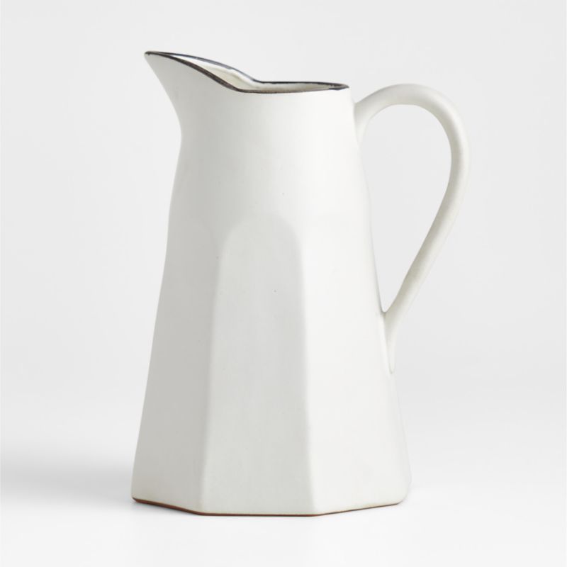 Stevey Cream Terracotta Pitcher by Leanne Ford | Crate & Barrel