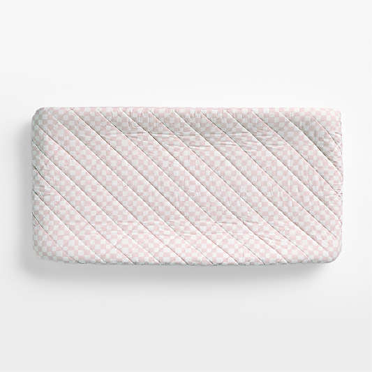 Venice Hushed Violet Organic Cotton Baby Changing Pad Cover by Leanne Ford