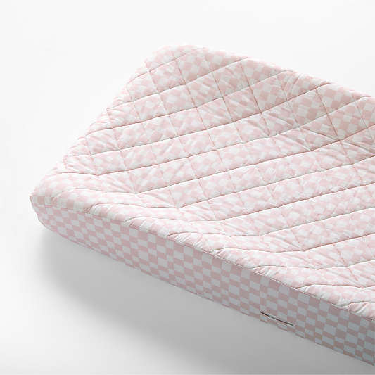 Venice Hushed Violet Organic Cotton Baby Changing Pad Cover by Leanne Ford